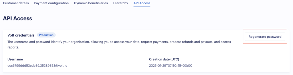 Fuzebox regenerate credentials