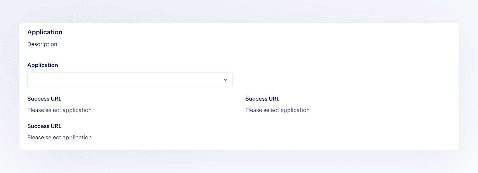 Select an application
